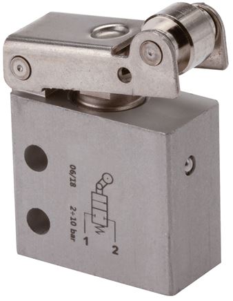 Exemplary representation: 3/2-way roller lever valve