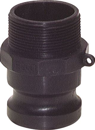 Exemplary representation: Quick coupling plug with male thread, polypropylene