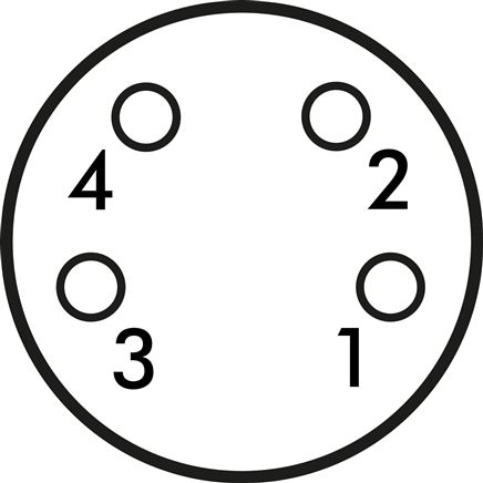 Schematic symbol: M 8 socket (4-pin)